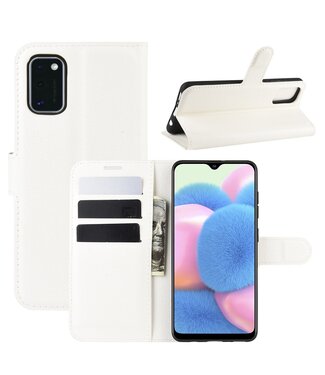 Wit Litchee Bookcase Hoesje Samsung Galaxy A41