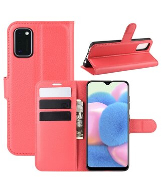 Rood Litchee Bookcase Hoesje Samsung Galaxy A41