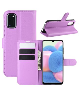 Paars Litchee Bookcase Hoesje Samsung Galaxy A41