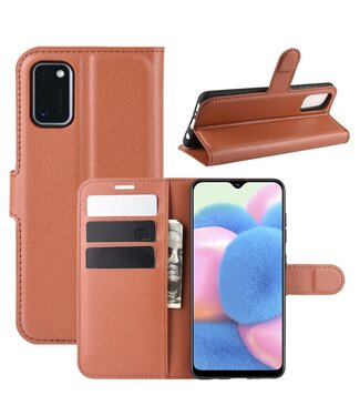 Bruin Litchee Bookcase Hoesje Samsung Galaxy A41