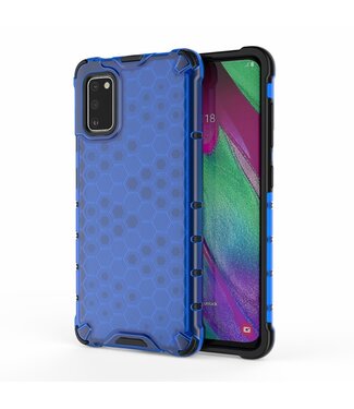 Blauw Honingraat Hybrid Hoesje Samsung Galaxy A41