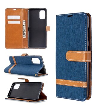 Blauw Jeans Bookcase Hoesje Samsung Galaxy A41