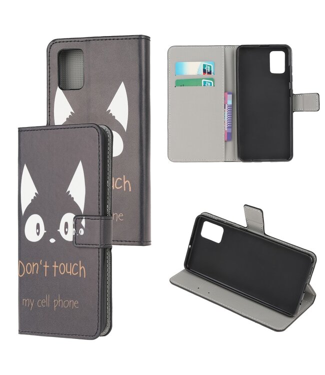 Don't Touch My Phone Bookcase Hoesje voor de Samsung Galaxy A41