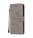 Grijs Vlinder en Bloemen Bookcase Hoesje voor de Samsung Galaxy A41