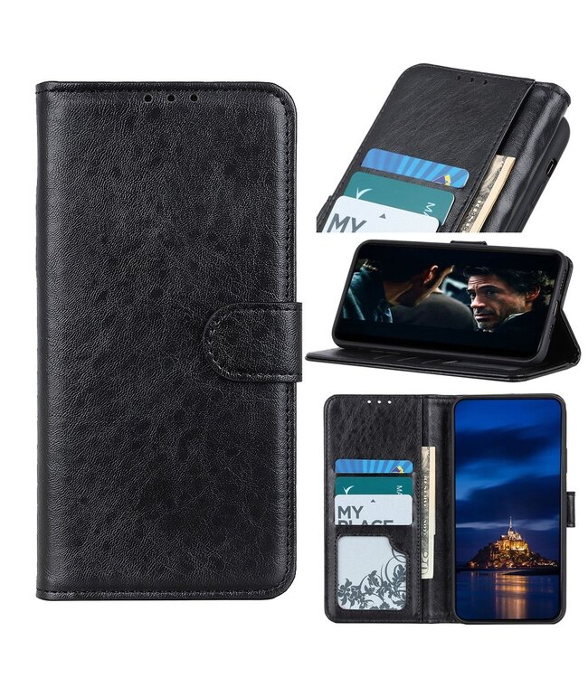 Zwart Wallet Bookcase Hoesje voor de Samsung Galaxy A41