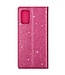 Roze Glitter Bookcase Hoesje voor de Samsung Galaxy A41