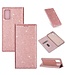 Rosegoud Glitter Bookcase Hoesje voor de Samsung Galaxy A41