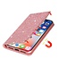 Rosegoud Glitter Bookcase Hoesje voor de Samsung Galaxy A41