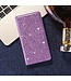 Paars Glitter Bookcase Hoesje voor de Samsung Galaxy A41