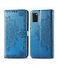 Blauw Mandala Bloem Bookcase Hoesje voor de Samsung Galaxy A41