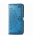 Blauw Mandala Bloem Bookcase Hoesje voor de Samsung Galaxy A41