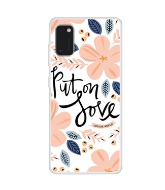 Bloemen TPU Hoesje Samsung Galaxy A41