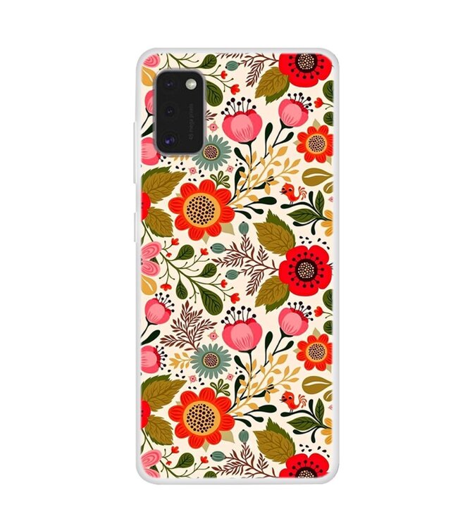 Flowers TPU Hoesje voor de Samsung Galaxy A41