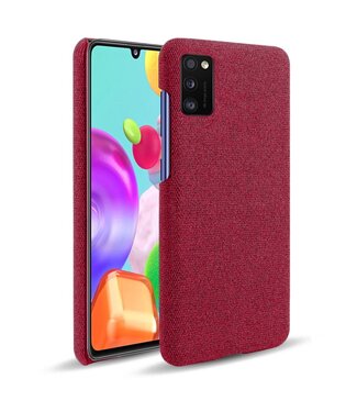 Rood Stoffen Hardcase Hoesje Samsung Galaxy A41