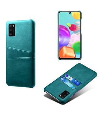 Blauw Pasjeshouder Faux Lederen Hoesje Samsung Galaxy A41