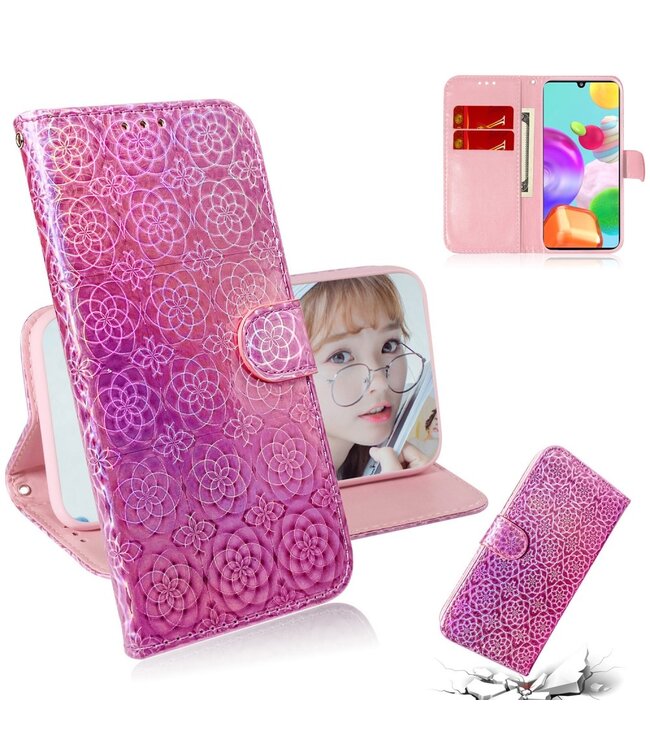 Roze Bookcase Hoesje voor de Samsung Galaxy A41