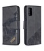 Zwart Krokodillen Bookcase Hoesje voor de Samsung Galaxy A41