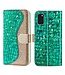 Turquoise Bling Bling Bookcase Hoesje voor de Samsung Galaxy A41