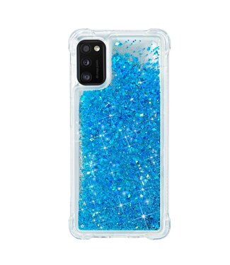 Blauw Glitter TPU Hoesje Samsung Galaxy A41