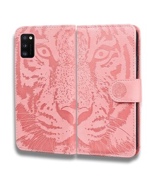 Roze Tijger Bookcase Hoesje Samsung Galaxy A41