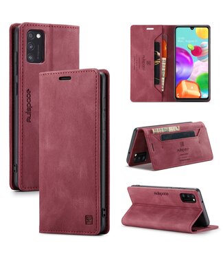 Autspace Aubergine Mat Bookcase Hoesje Samsung Galaxy A41