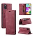 Autspace Aubergine Mat Bookcase Hoesje voor de Samsung Galaxy A41