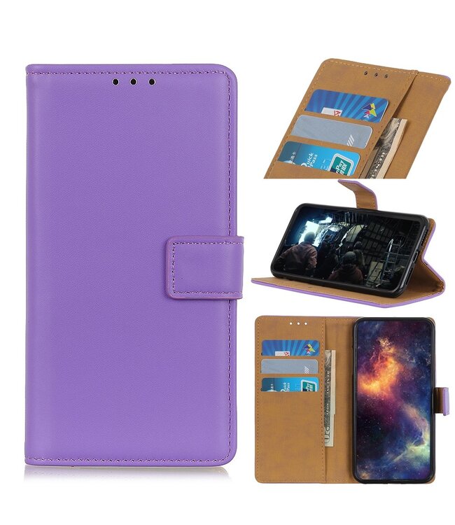 Paars Wallet Bookcase Hoesje voor de Samsung Galaxy A31