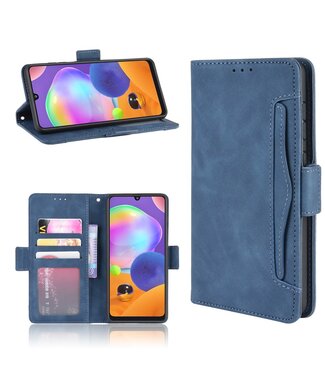 Blauw Pasjeshouder Bookcase Hoesje Samsung Galaxy A31