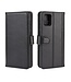 Zwart Genuine Lederen Bookcase Hoesje voor de Samsung Galaxy A31