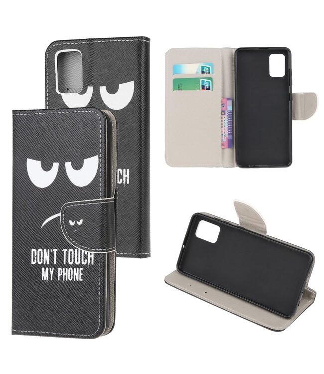Don't Touch My Phone Bookcase Hoesje voor de Samsung Galaxy A31