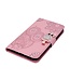 Rosegoud Owl Diamonds Bookcase Hoesje voor de Samsung Galaxy A31