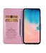 Rosegoud Owl Diamonds Bookcase Hoesje voor de Samsung Galaxy A31