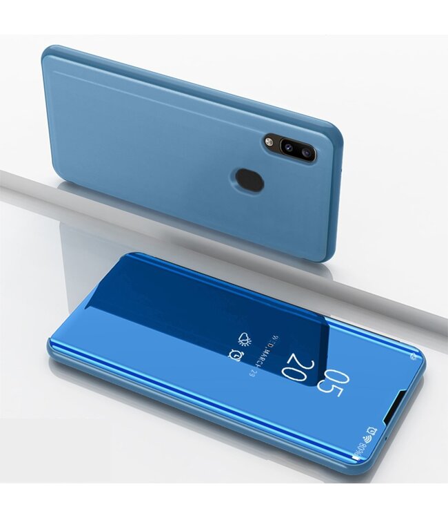 Blauw Spiegel Bookcase Hoesje voor de Samsung Galaxy A31