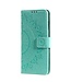 Turquoise Bloemen Bookcase Hoesje voor de Samsung Galaxy A31