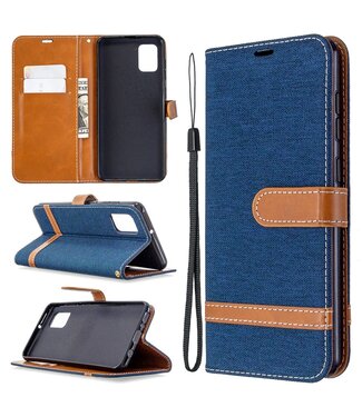 Blauw Jeans Bookcase Hoesje Samsung Galaxy A31