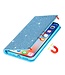 Blauw Glitter Bookcase Hoesje voor de Samsung Galaxy A31