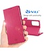 Vili DMX Roze Stoffen Bookcase Hoesje voor de Samsung Galaxy A31