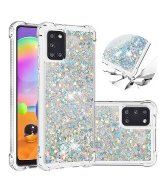 Zilver Glitter TPU Hoesje Samsung Galaxy A31