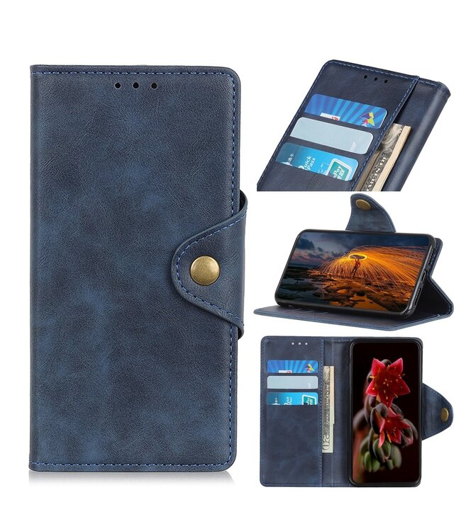 Blauw Wallet Bookcase Hoesje voor de Samsung Galaxy A50 / A30s