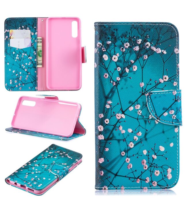 Boom en Bloemen Bookcase Hoesje voor de Samsung Galaxy A50 / A30s