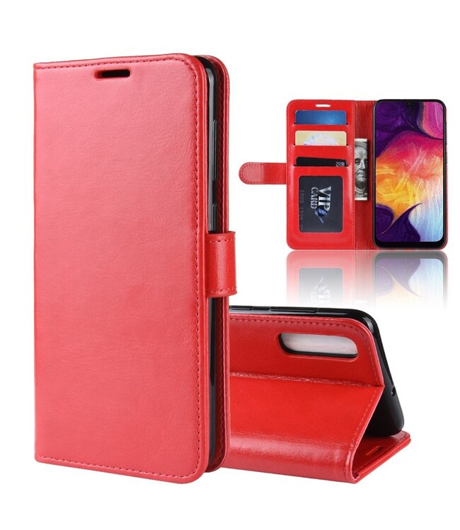 Rood Bookcase Hoesje voor de Samsung Galaxy A50 / A30s