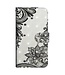 Zwarte Bloemen Bookcase Hoesje voor de Samsung Galaxy A50 / A30s