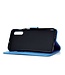 Blauw Bloemen Design Bookcase Hoesje voor de Samsung Galaxy A50 / A30s