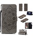 Grijs Mandala Bloem Bookcase Hoesje voor de Samsung Galaxy A50 / A30s