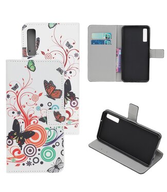 Vlinder en Cirkels Bookcase Hoesje Samsung Galaxy A50 / A30s