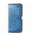 Blauw Mandala Bloem Bookcase Hoesje voor de Samsung Galaxy A50 / A30s