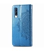 Blauw Mandala Bloem Bookcase Hoesje voor de Samsung Galaxy A50 / A30s