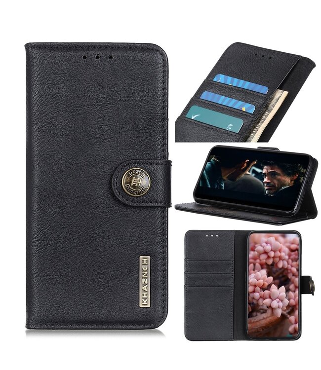 Khazneh Zwart Wallet Bookcase Hoesje voor de Samsung Galaxy A50 / A30s