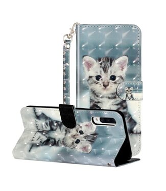 Kitten Bookcase Hoesje Samsung Galaxy A50 / A30s