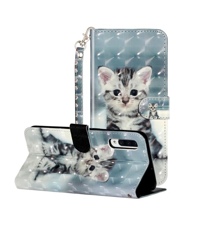 Kitten Bookcase Hoesje voor de Samsung Galaxy A50 / A30s